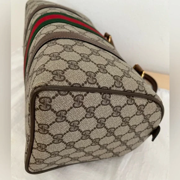 Gucci Sherry Line Boston Bag Old Version EUC Circa 1980’s Italy - Picture 10 of 17